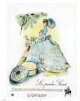 1947 D'Orsay The Secret Powder Vintage Cosmetics Ad - Andre Delfau Illustration