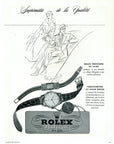 1951 Rolex Perpetual Watch Vintage French Print Ad