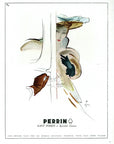 1945 Gant Perrin Gloves Vintage Print Ad - Rene Gruau Illustration