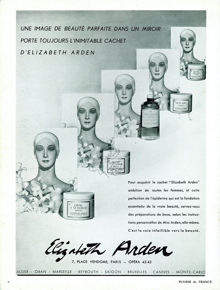 1939 Elizabeth Arden Vintage Cosmetics Print Ad