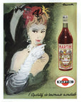 1955 Martini Vintage Liquor French Print Ad - Brunnetta Illustration