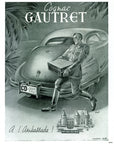 1947 Gautret Cognac Vintage Liquor Print Ad