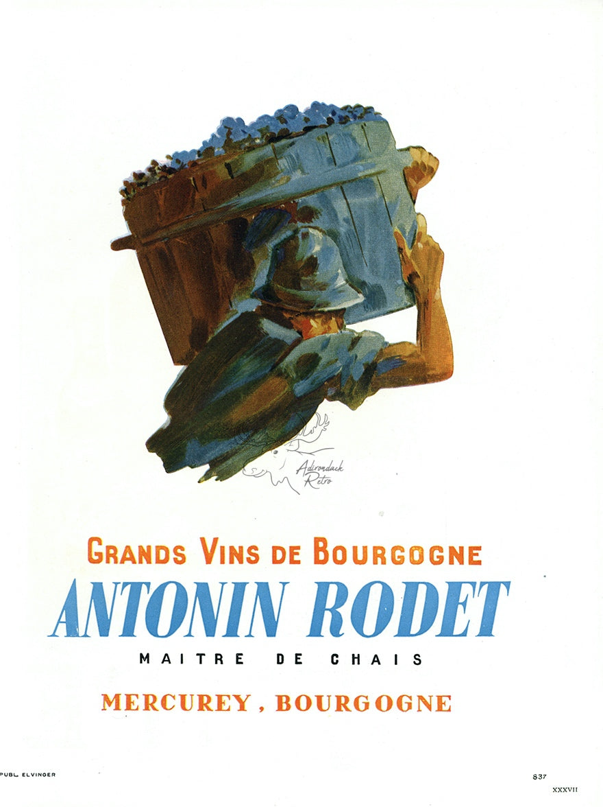 1947 Antonin Rodet Burgundy Vintage Wine Print Ad