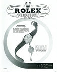 1950 Rolex Perpetual Watch Vintage French Print Ad