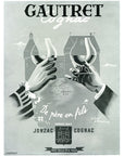 1947 Gautret Cognac Vintage Liquor French Print Ad