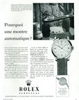 1951 Rolex Perpetual Watch Vintage French Print Advertisement