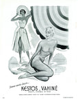 1951 Kestos Beachwear Vintage French Print Ad