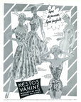 1955 Kestos Vahine Swimwear Vintage French Print Ad - Maurice Paulin Illustration