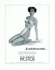1948 Kestos Lingerie Vintage Print Ad - J. Langlais Art