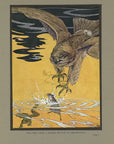 1921 The Owl, Mouse and Frog Tipped-In Color Book Plate - Paul Bransom Antique Print
