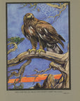 1921 The Eagle And The Spider Tipped-In Color Book Plate - Paul Bransom Antique Print
