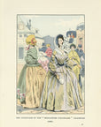 1901 The Courtyard of the "Messageries Nationales" Diligences - F. Courboin Hand-Colored Antique Print