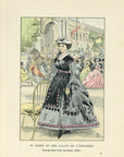 1901 In Front Of The Palais De L'Industrie - F. Courboin Hand-Colored Antique Print