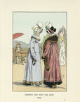1901 Crossing The Pont Des Arts - F. Courboin Hand-Colored Antique Print