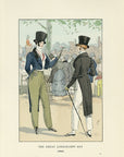1901 The Great Longchamps Day - F. Courboin Hand-Colored Antique Print