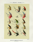 1892 Trout Flies Plate R - Antique Mary Orvis Marbury Fly Fishing Print