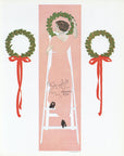 1912 Coles Phillips Fadeaway Girl Antique Print - Hanging The Wreath