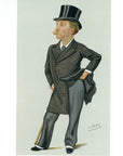 1889 Vanity Fair Caricature Proof Plate by SPY - Mr. Thomas Gibson Bowles Spy Print