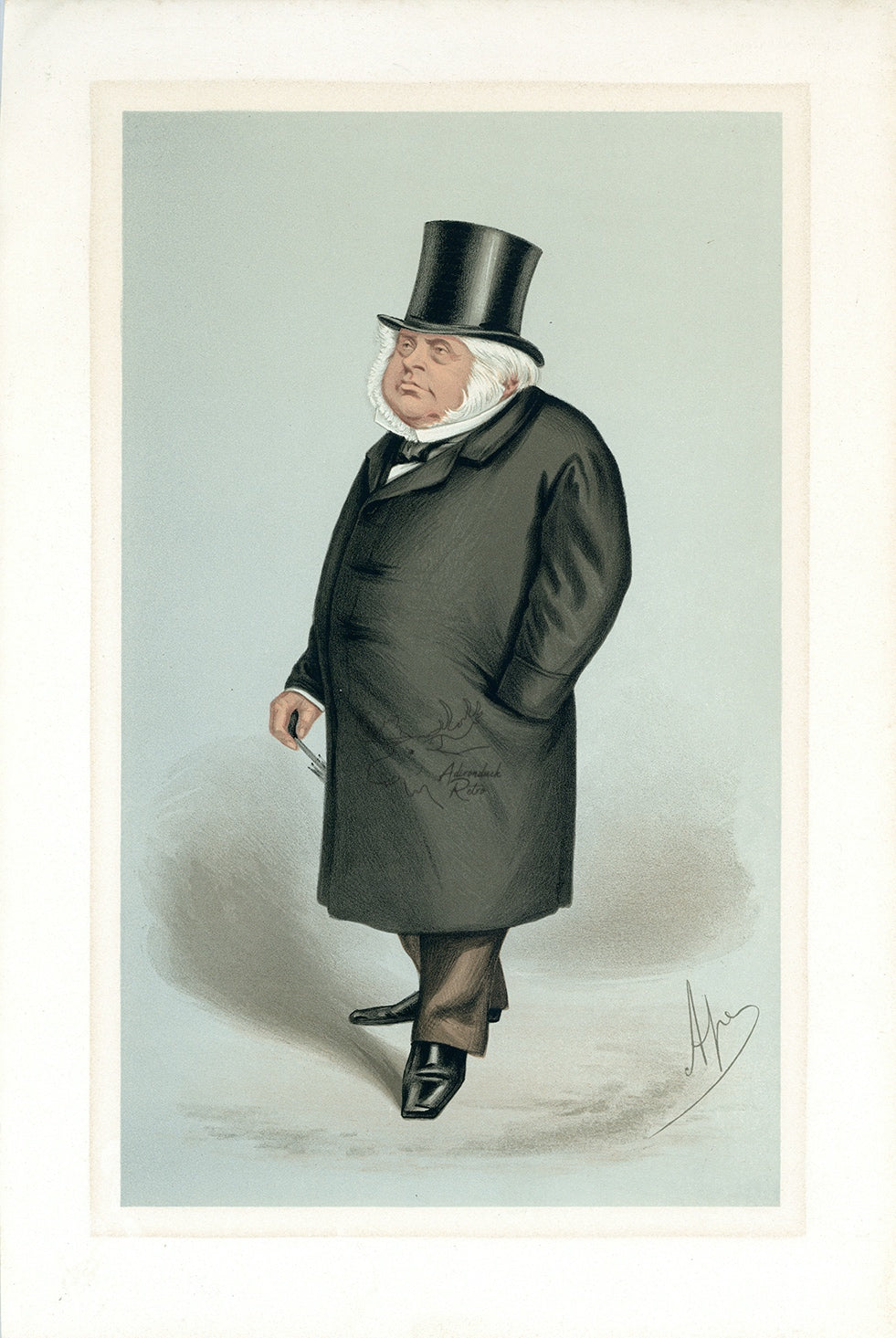 1889 Vanity Fair Proof Plate by APE - John Bright Caricature Print