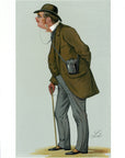 1889 Vanity Fair Caricature Proof Plate by Lib - Major E.H. Egerton Spy Print
