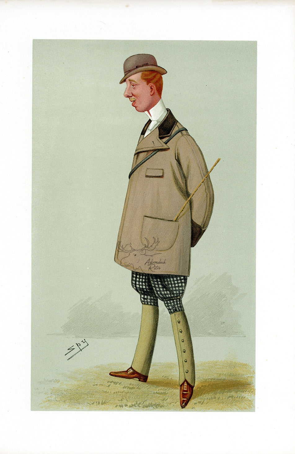1889 Vanity Fair Caricature Proof Plate by SPY - Viscount Dagnan Spy Print