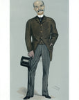 1889 Vanity Fair Caricature Proof Plate by SPY - Lord Hothfield Spy Print