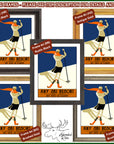 a set of four pictures of a woman on skis