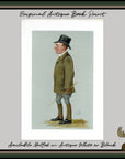 1889 Vanity Fair Caricature Proof Plate by Lib - Mr. John Porter Spy Print