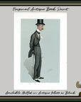 1889 Vanity Fair Caricature Proof Plate by SPY - Lord Sandhurst Spy Print