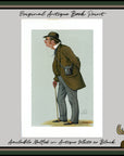1889 Vanity Fair Caricature Proof Plate by Lib - Major E.H. Egerton Spy Print