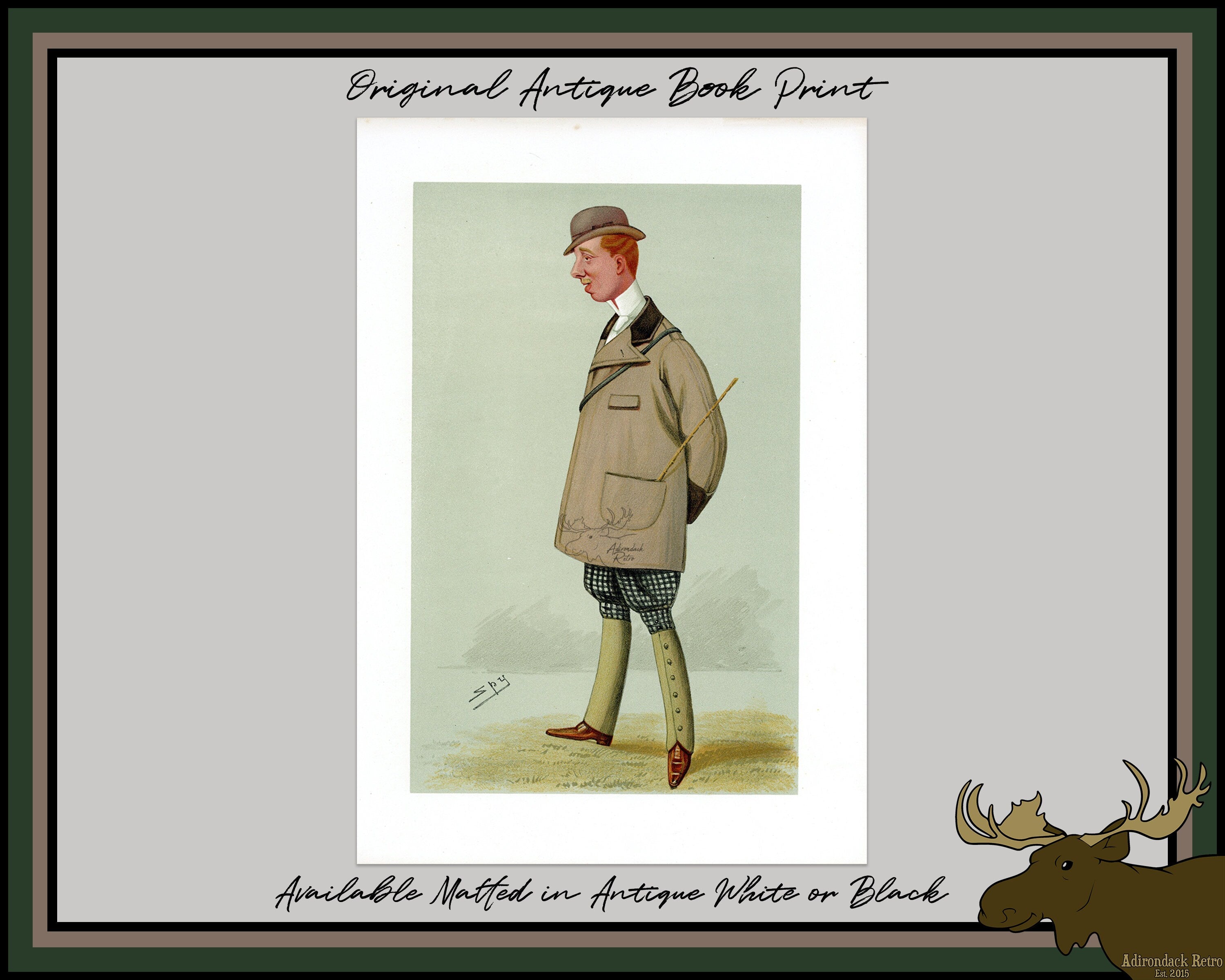 1889 Vanity Fair Caricature Proof Plate by SPY - Viscount Dagnan Spy Print