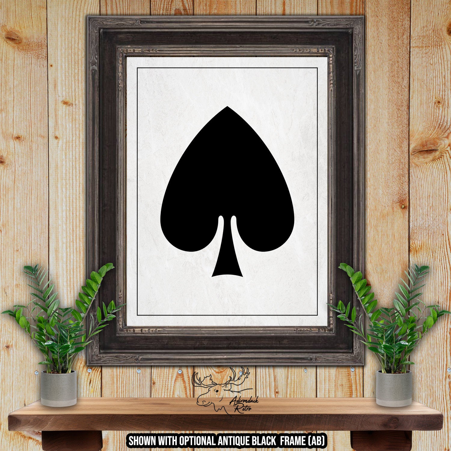 Spades Playing Card Fine Art Print at Adirondack Retro