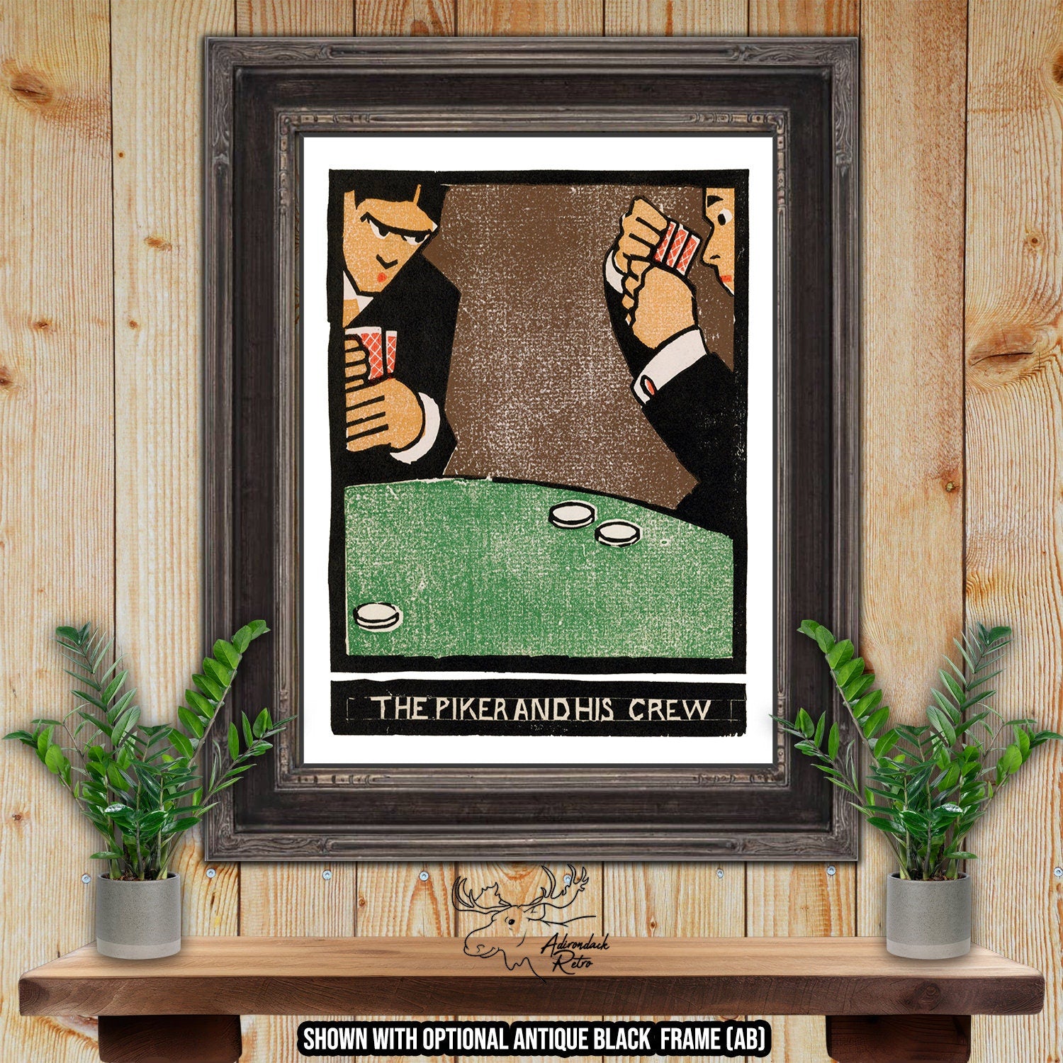 The Piker And His Crew by Frank Holme Fine Art Poker Rubaiyat Print at Adirondack Retro