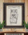 Slot Machine Patent Print - Historic 1978 Gambling Invention at Adirondack Retro