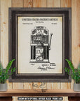 Slot Machine Patent Print - Historic 1951 Gaming Machine Invention ar Adirondack Retro