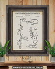 Fish Stringer Patent Print - 1929 Fishing Invention at Adirondack Retro