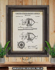 Spincast Fishing Reel Patent Print - 1953 Fishing Invention at Adirondack Retro