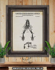 Wooden Frog Fishing Lure Patent Print - 1950 Fishing Tackle Invention at Adirondack Retro