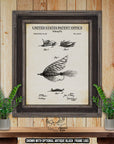 Antique Fishing Fly Patent Print - 1917 Fishing Tackle Invention at Adirondack Retro