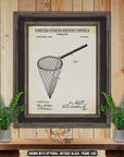 Fishing Net Patent Print - 1891 Fishing Gear Invention at Adirondack Retro