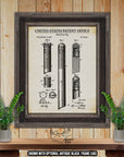 Pool Cue Tip Patent Print - Historic 1878 Billiards Invention at Adirondack Retro