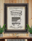 Pool Table Patent Print - Historic 1881 Billiards Invention at Adirondack Retro
