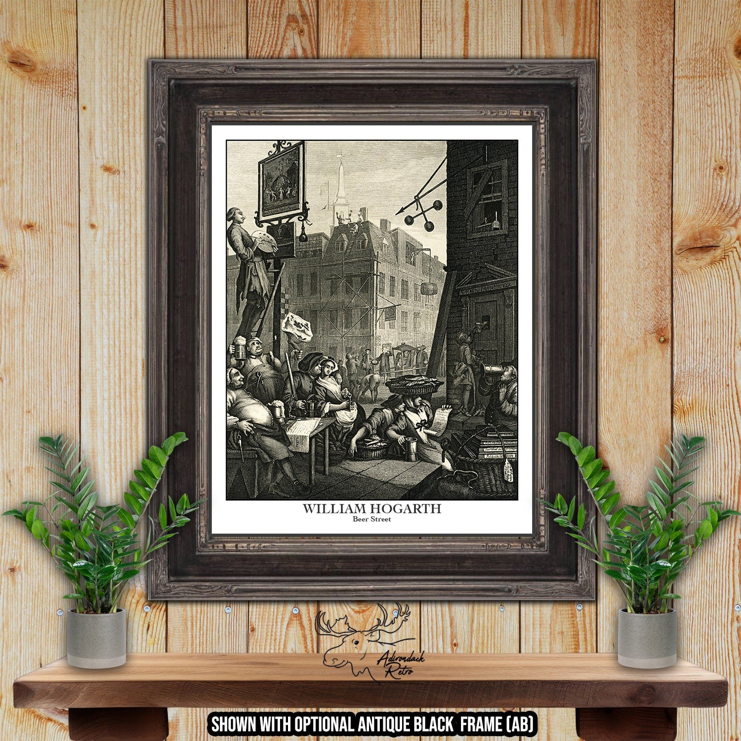 Beer Street by William Hogarth Giclee Fine Art Print at Adirondack Retro