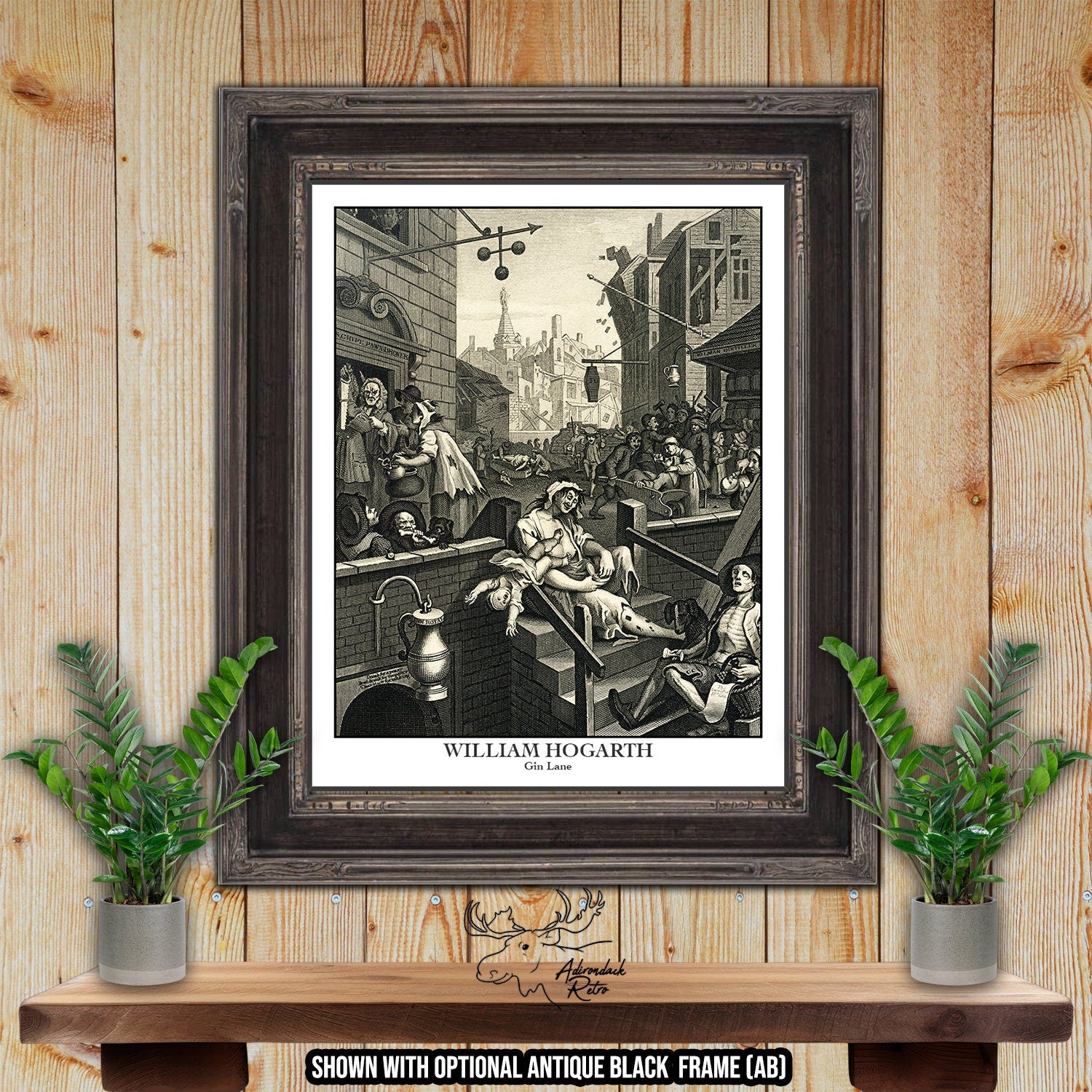 Gin Lane by William Hogarth Giclee Fine Art Print at Adirondack Retro