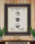 Billiard Ball Patent Print - Historic 1893 Pool Ball Invention at Adirondack Retro
