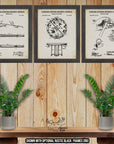 Bumper Pool Patent Print Set of 3 - Retro Bumper Pool Posters at Adirondack Retro
