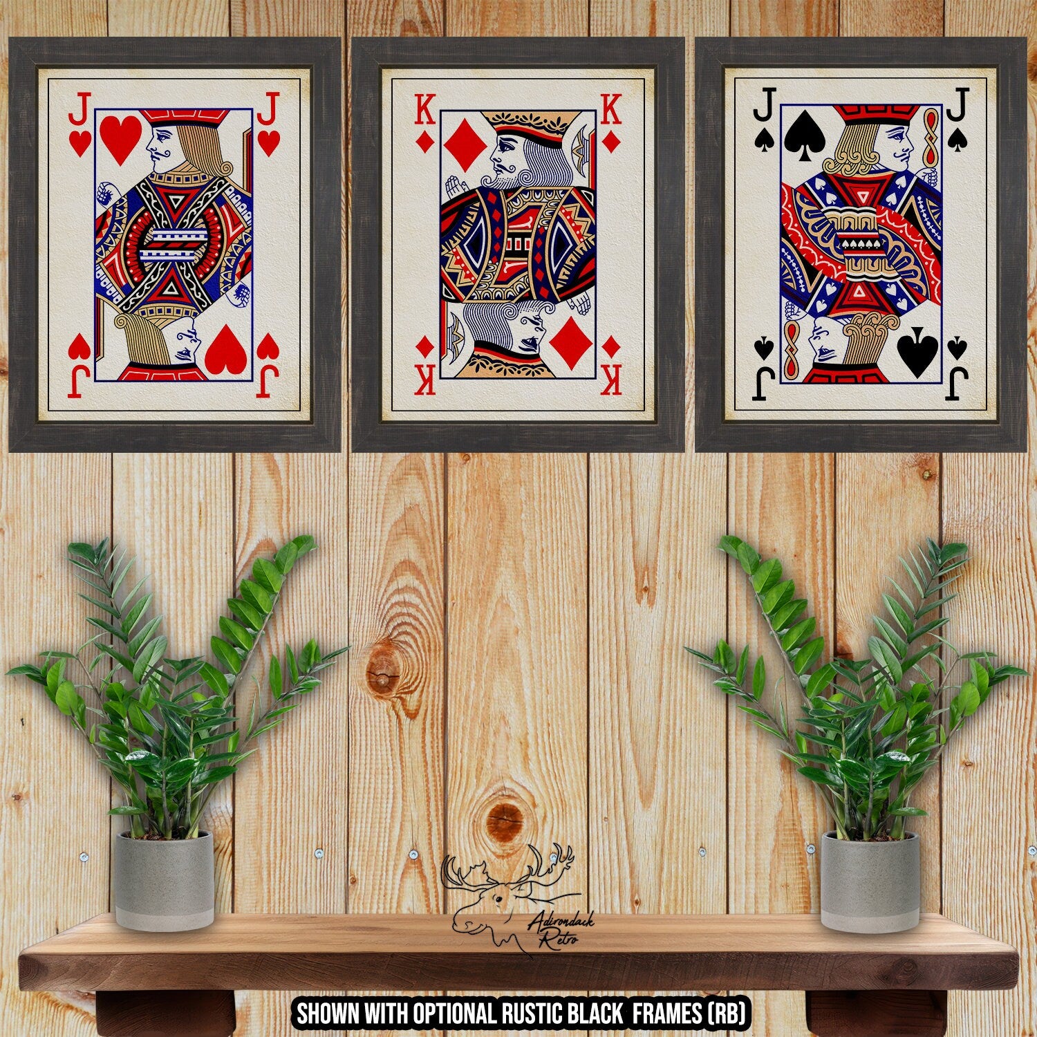 One Eyed Jacks Man With The Axe Poker Print Set at Adirondack Retro