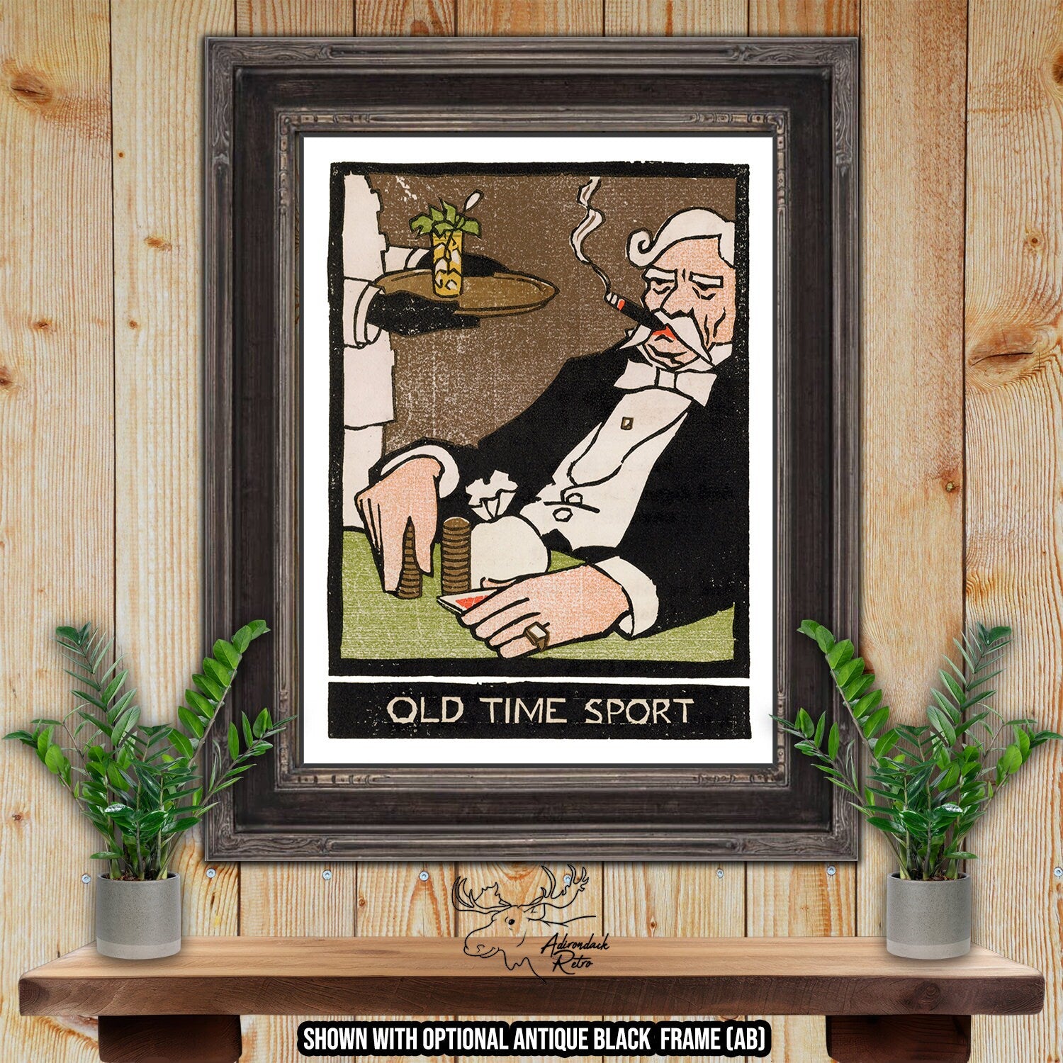 Old Time Sport by Frank Holme Fine Art Poker Rubaiyat Print at Adirondack Retro