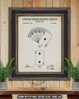 Playing Cards Patent Print - Historic 1976 Poker Invention at Adirondack Retro
