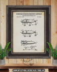 Wooden Jointed Fishing Lure Patent Print - 1928 Fishing Tackle Invention at Adirondack Retro